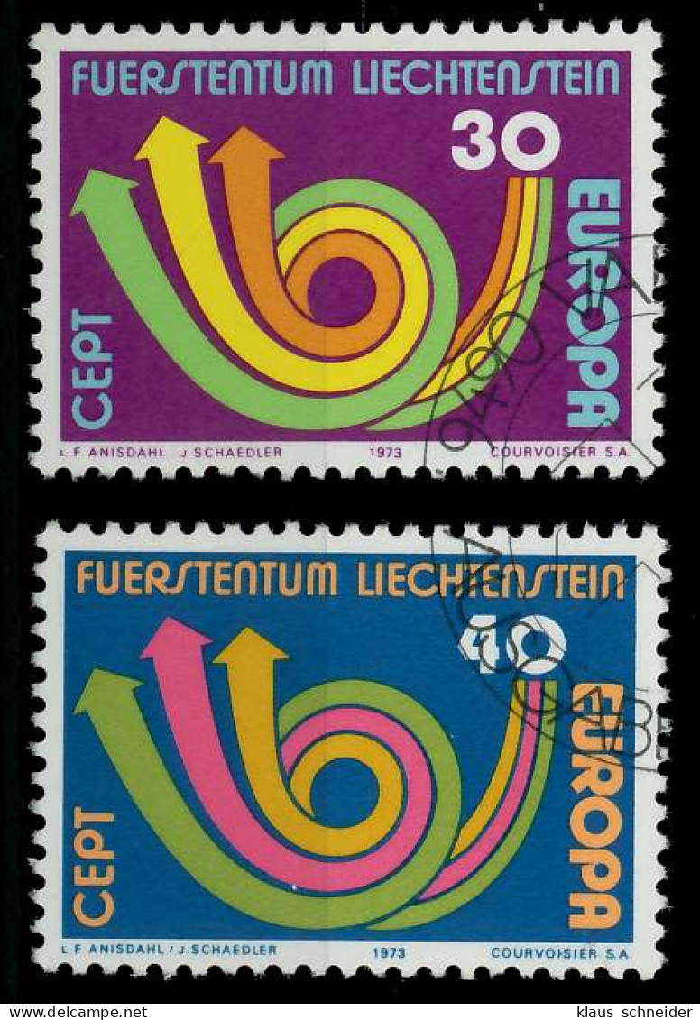 LIECHTENSTEIN 1973 Nr 579-580 Gestempelt X0405D6 - Gebraucht