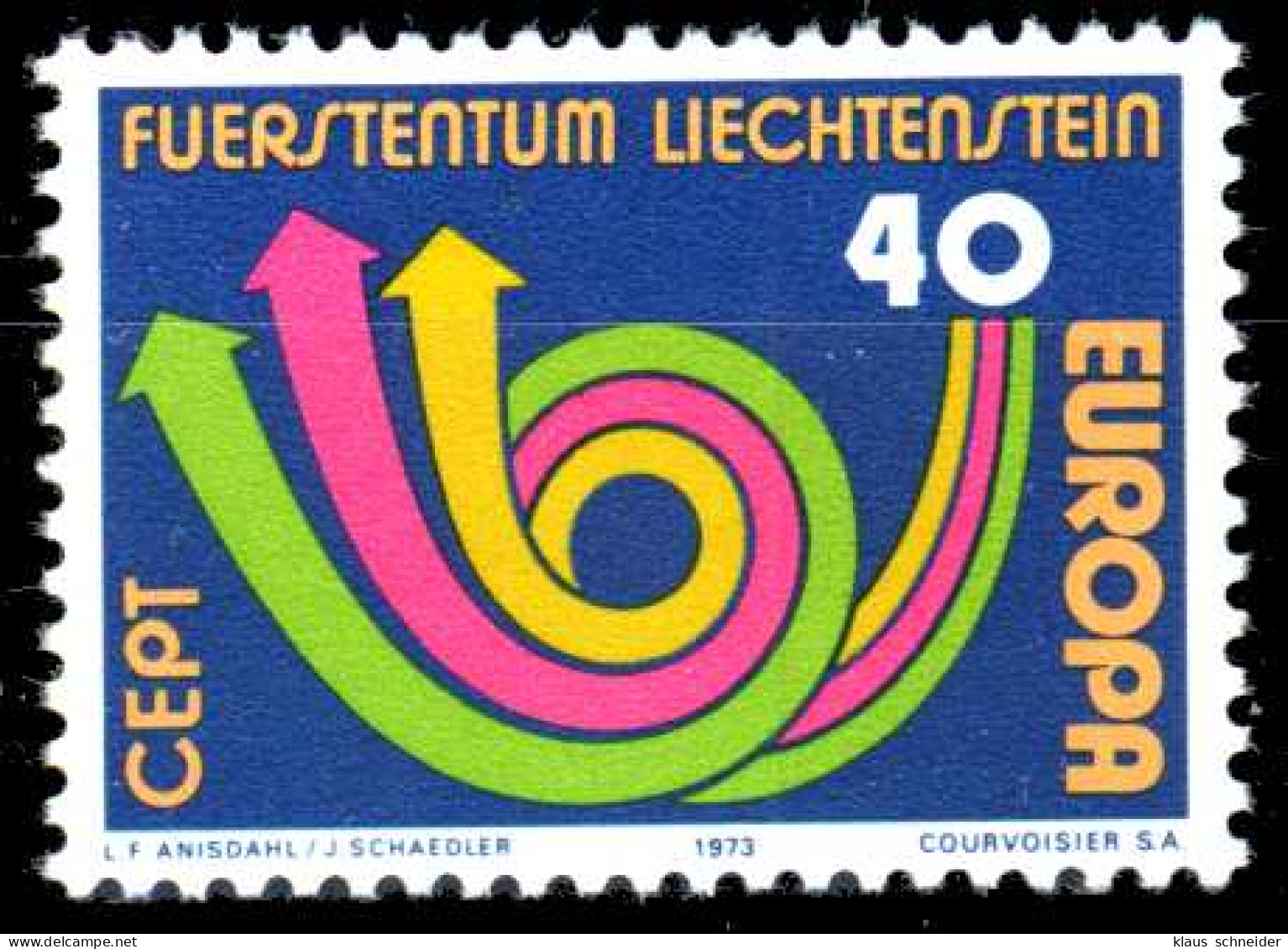 LIECHTENSTEIN 1973 Nr 580 Postfrisch SAC2E26 - Unused Stamps