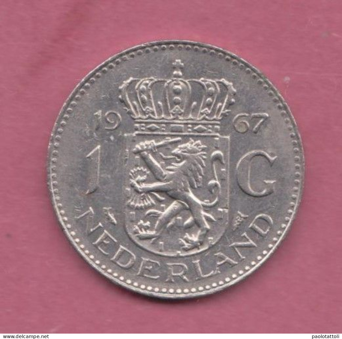 Netherland, 1967- Royal Dutch Mint- 1 Gulden - Nickel  . Obverse Queen Juliana Of The Netherlands. - 1948-1980: Juliana