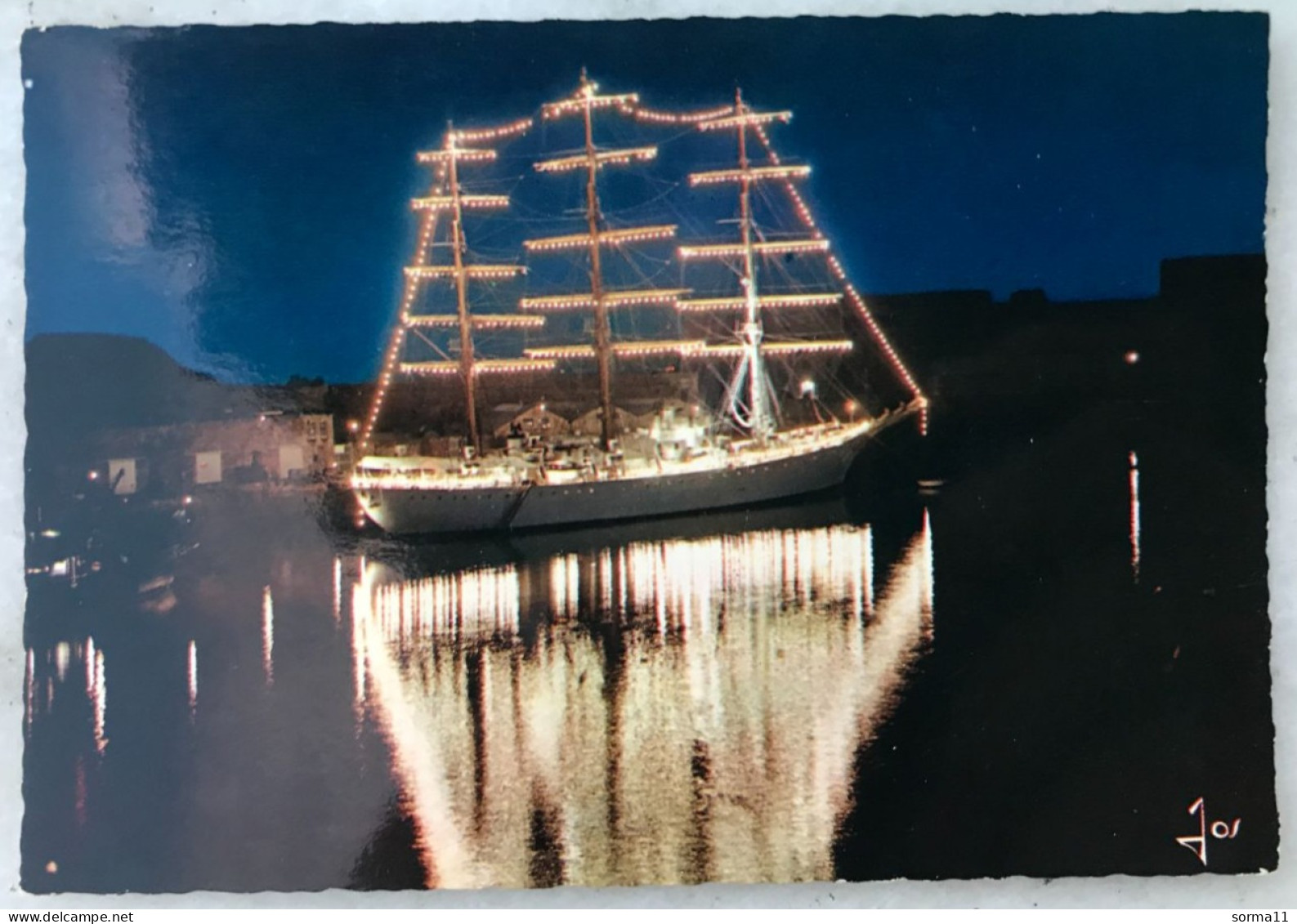 CP BATEAU BREST (29) Voilier Illuminé Dans Le Port, Le Libertad - Sailing Vessels