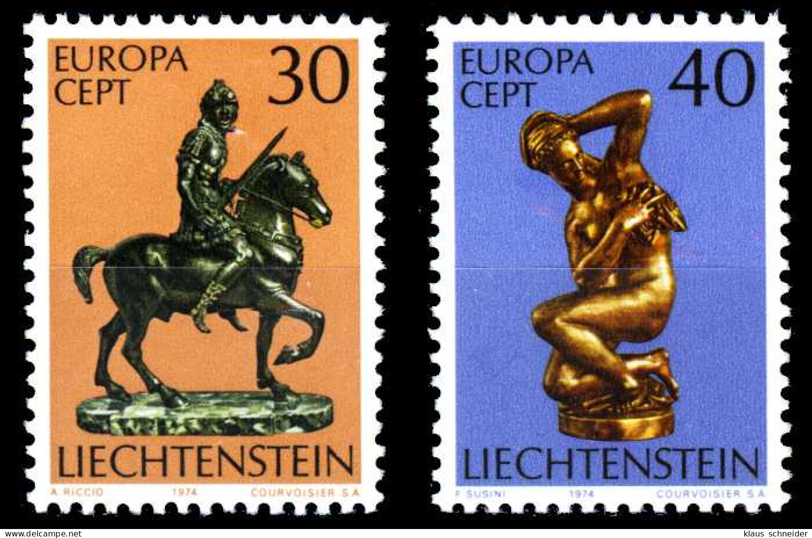 LIECHTENSTEIN 1974 Nr 600-601 Postfrisch SAC3126 - Unused Stamps