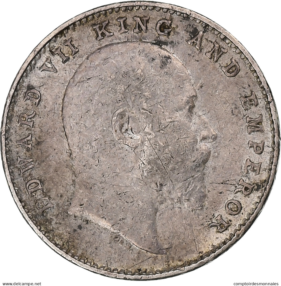 Inde Britannique, Edward VII, 2 Annas, 1910, Calcutta, Argent, TTB, KM:505 - Kolonien