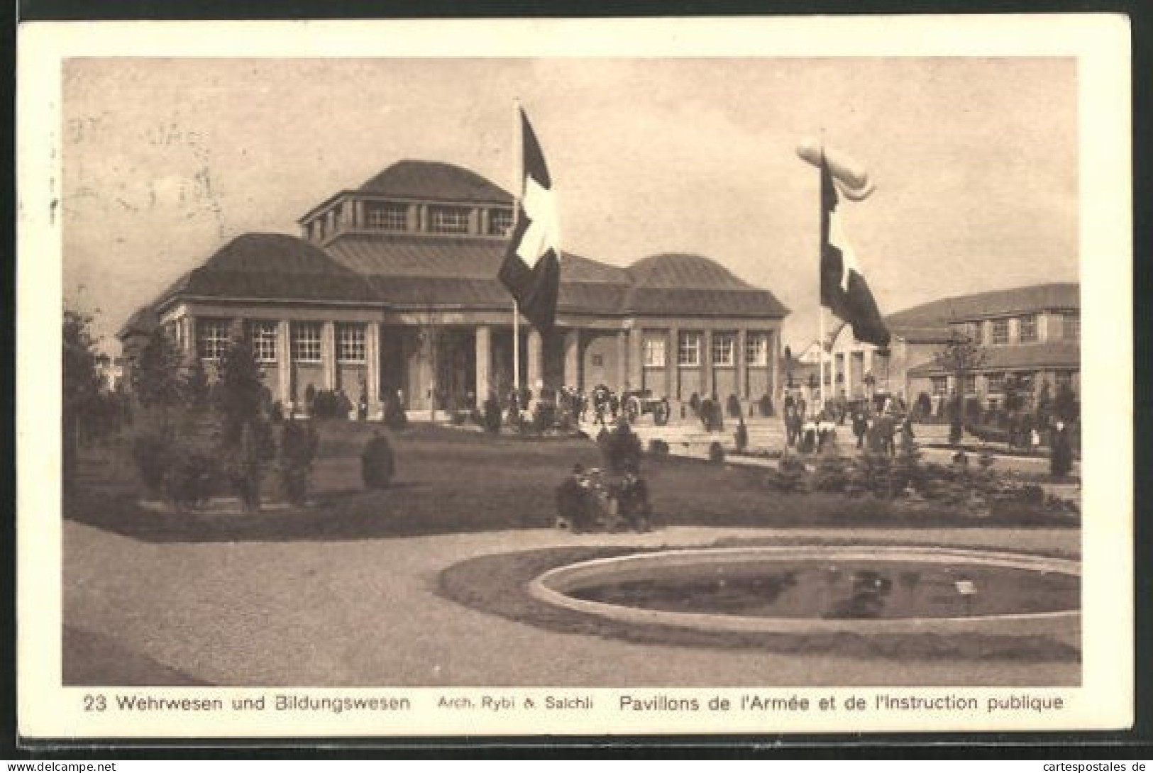 AK Bern, Schweiz. Landes-Ausstellung 1914, Wehrwesen Und Bildungswesen  - Expositions