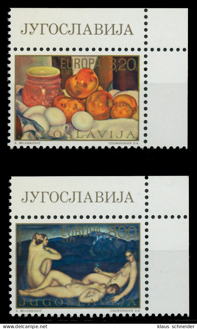 JUGOSLAWIEN 1975 Nr 1598I-1599I Postfrisch ECKE-ORE X0452D2 - Unused Stamps
