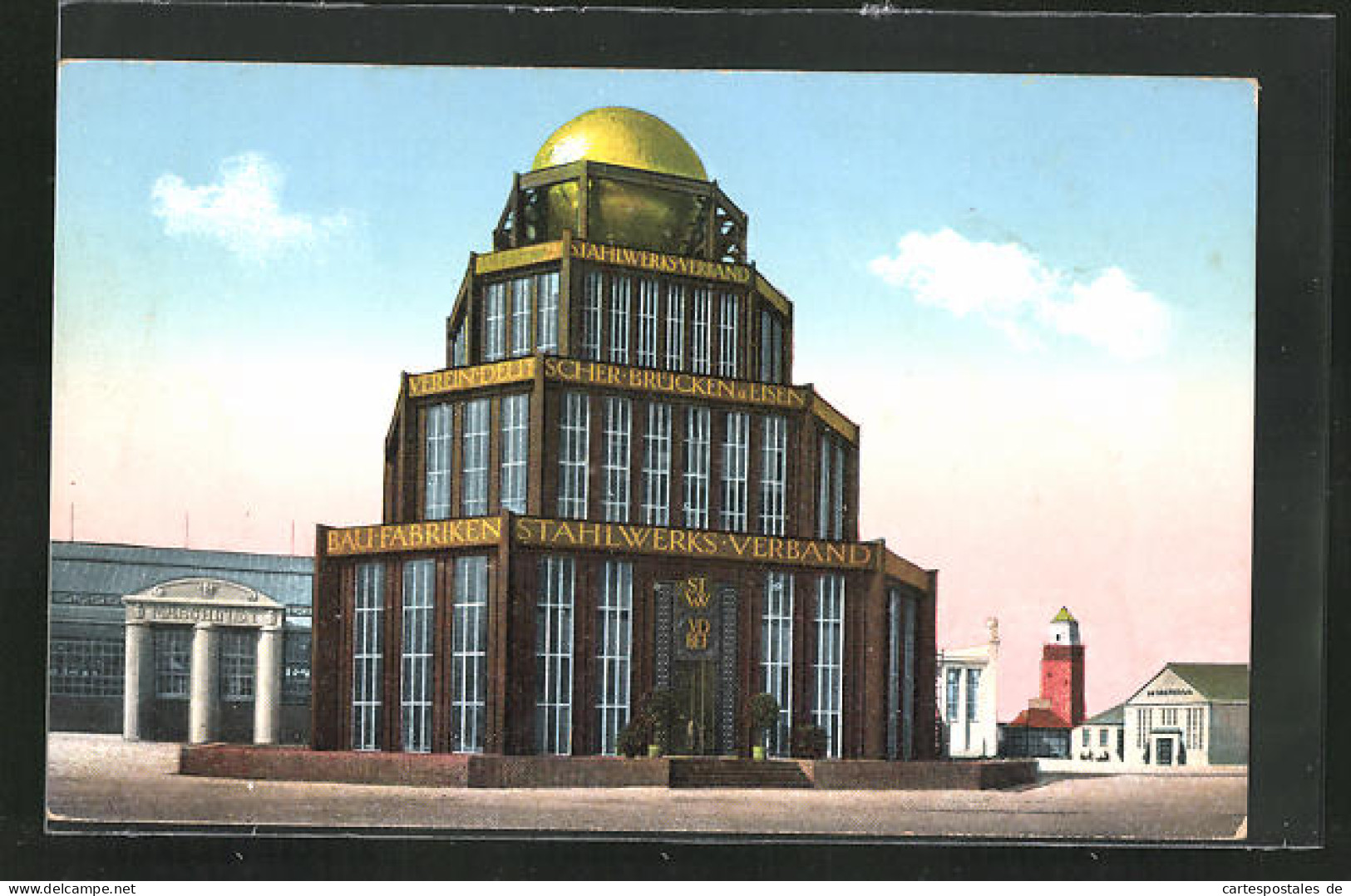 AK Leipzig, Internationale Baufachausstellung Mit Sonderausstellungen 1913, Pavillon D. Stahlwerksverbands  - Expositions