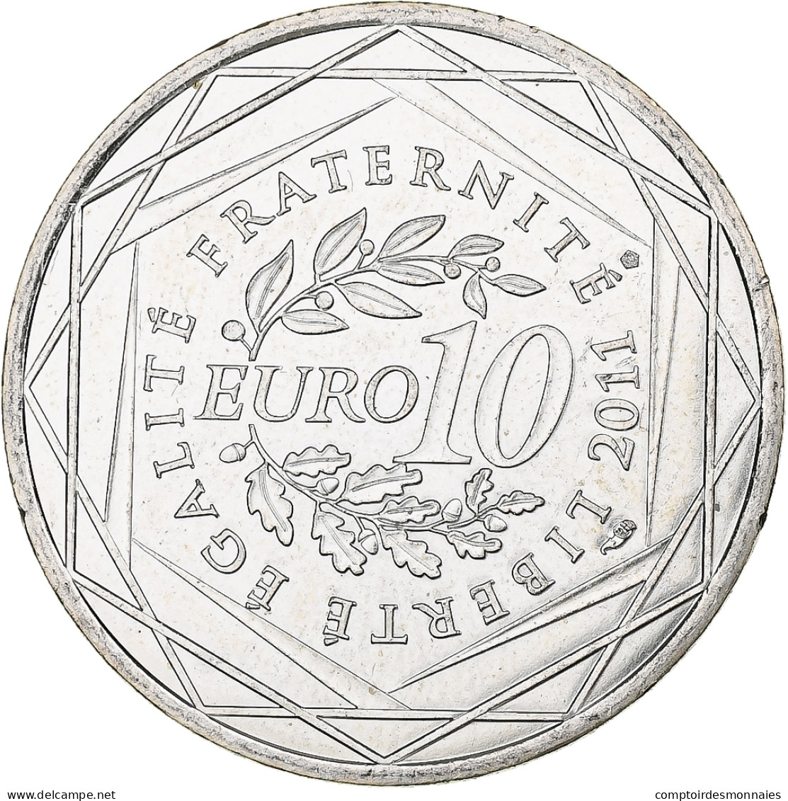 France, 10 Euro, Poitou-Charentes, 2011, MDP, Argent, SPL - France