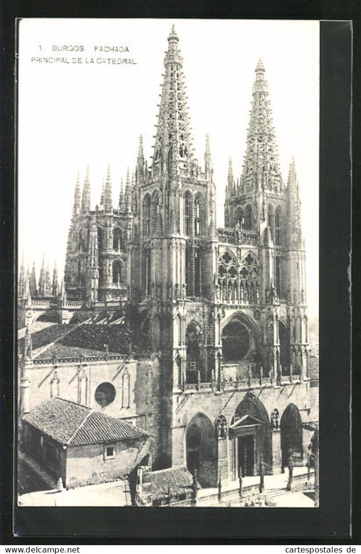 Postal Burgos, Fachada Principal De La Catedral  - Burgos