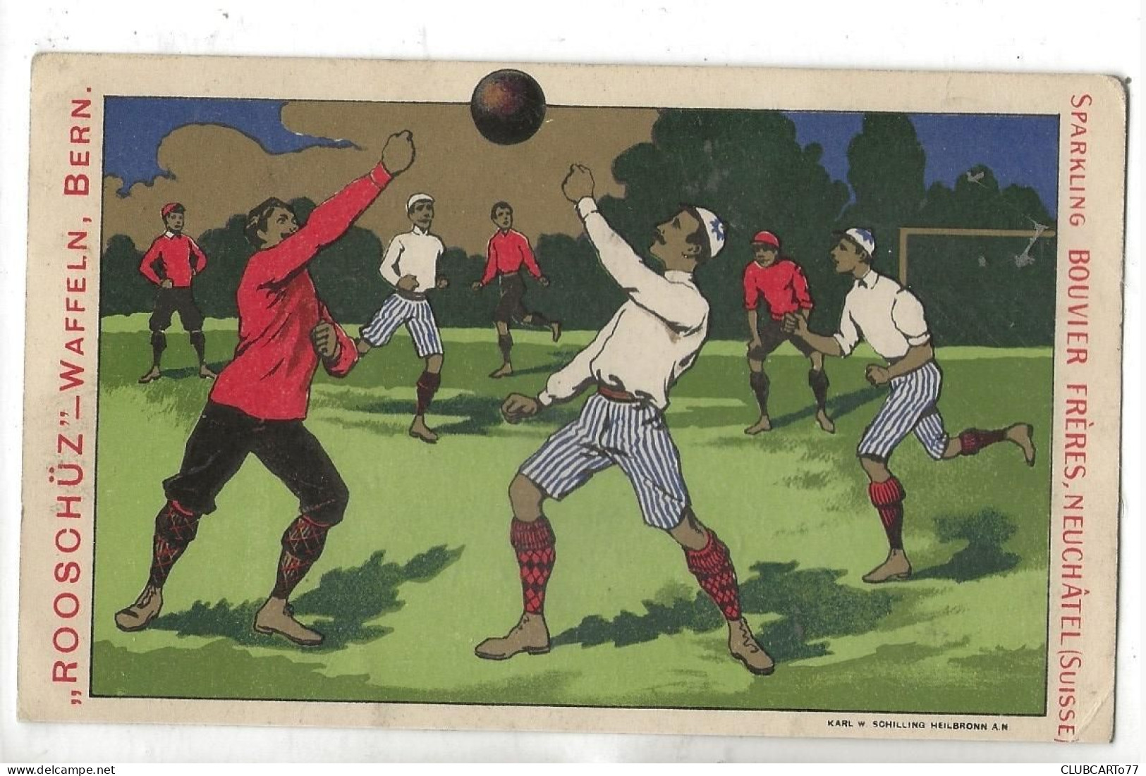 Berne Ou Neuchâtel (Suisse, Berne) : Le Jeu Du Ballon à La Main Genre Football Illustration En 1905 (animé) PF - Autres & Non Classés