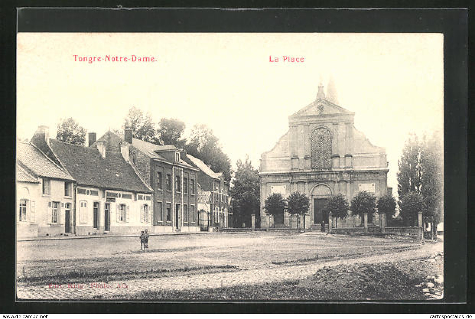 AK Tongre-Notre-Dame, La Place Et L`Eglise  - Other & Unclassified