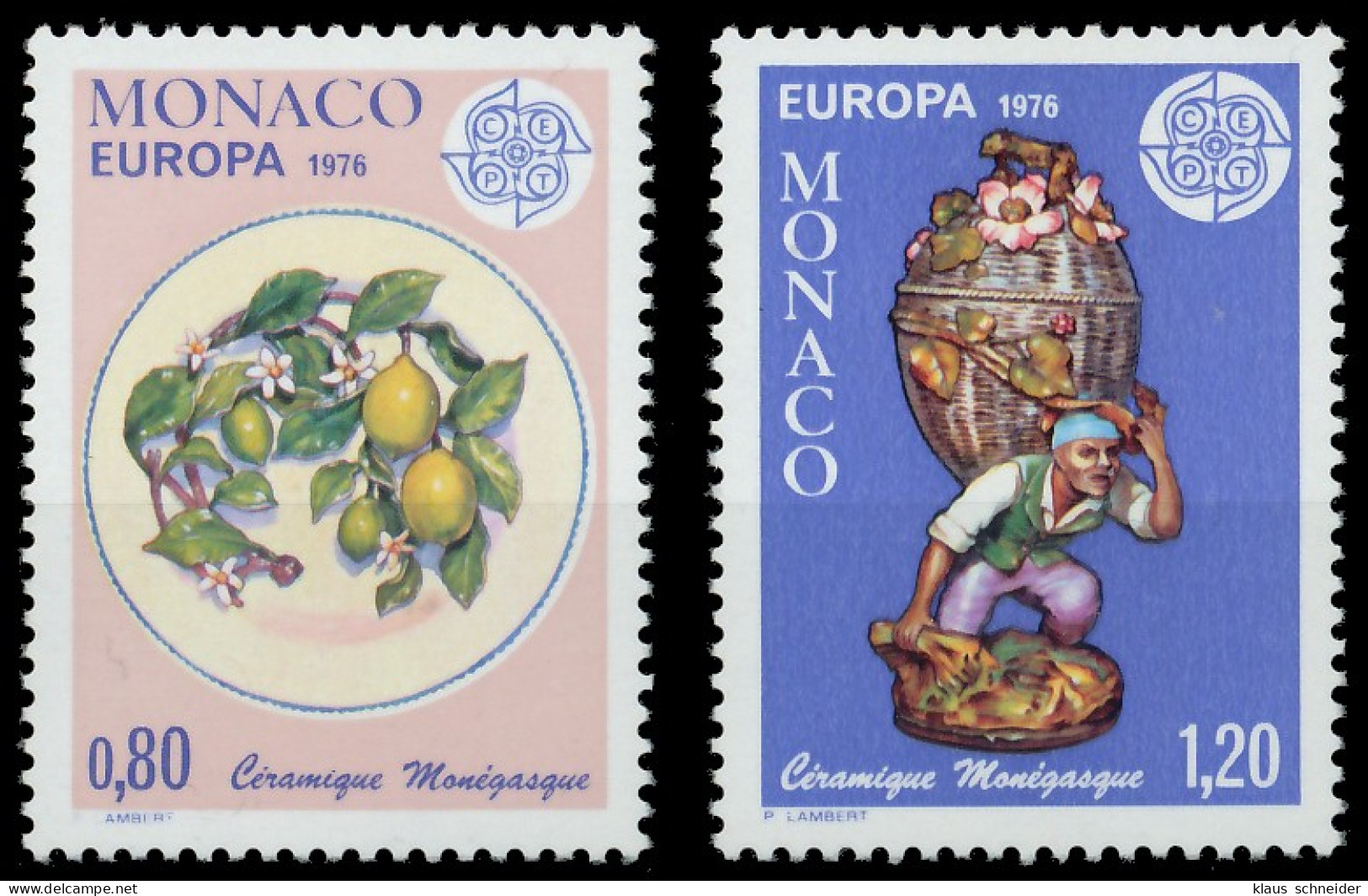 MONACO 1976 Nr 1230-1231 Postfrisch SAC6F7E - Unused Stamps