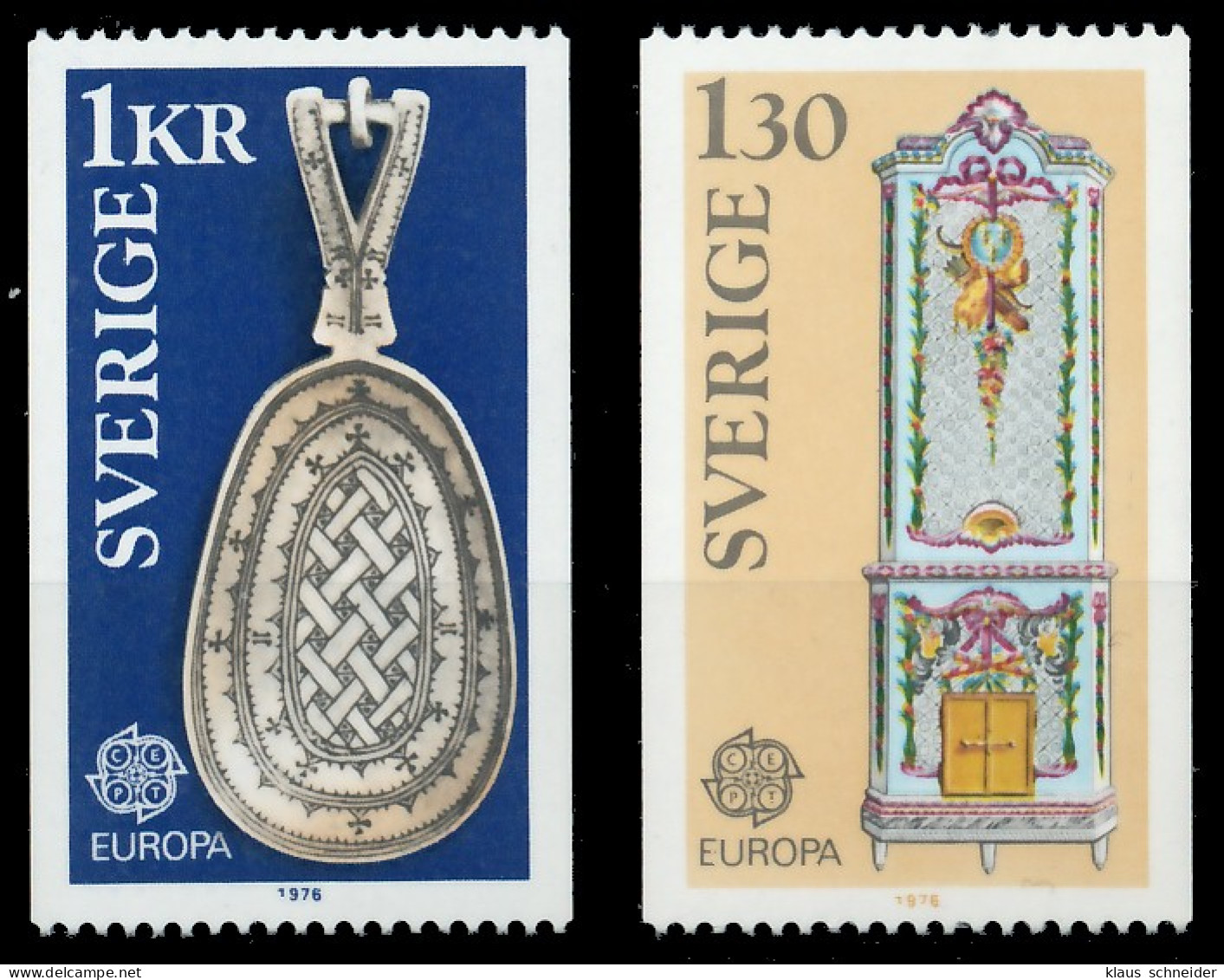 SCHWEDEN 1976 Nr 943-944 Postfrisch SAC703A - Unused Stamps