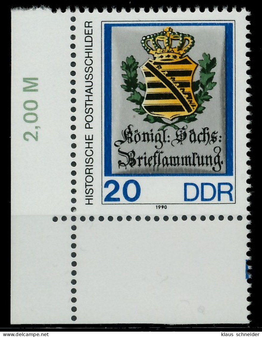 DDR 1990 Nr 3303 Postfrisch ECKE-ULI X04B0BE - Unused Stamps