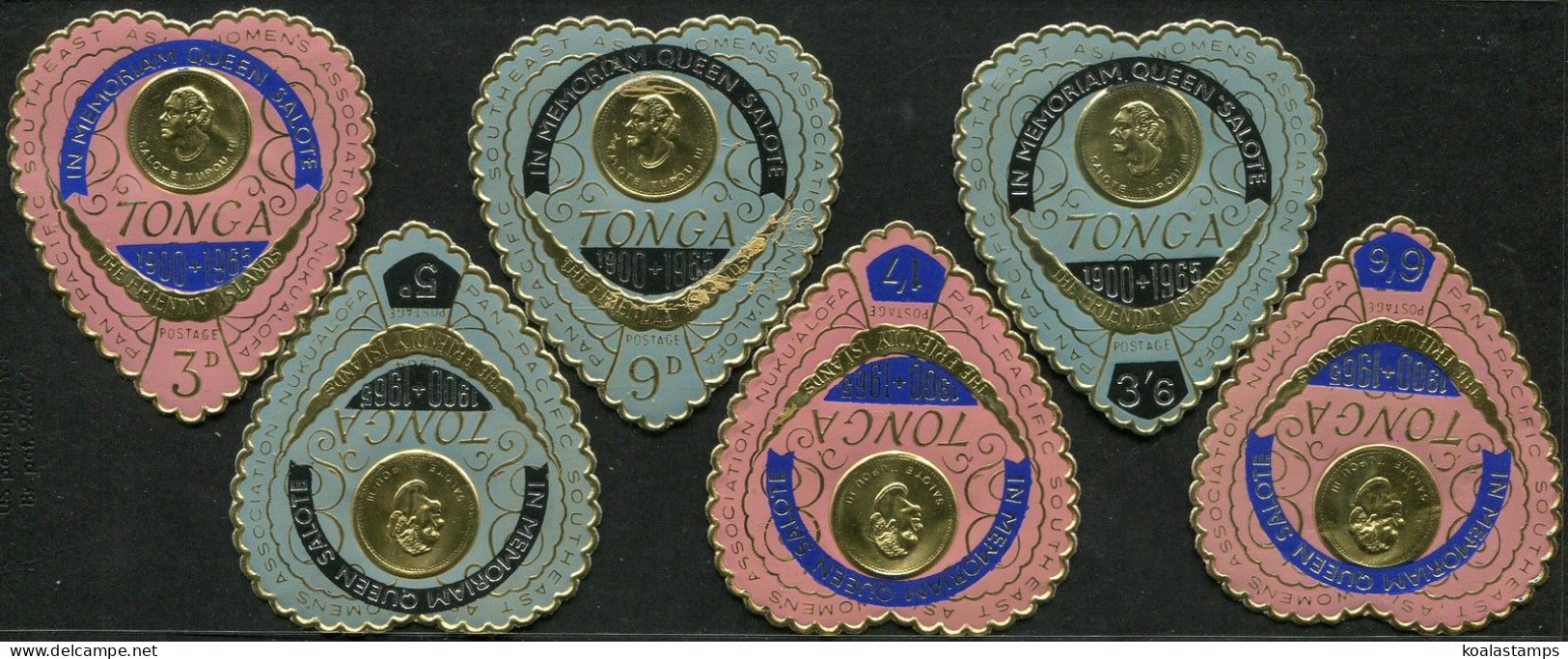 Tonga 1966 SG174-179 Queen Salote Commemoration Set MNH - Tonga (1970-...)