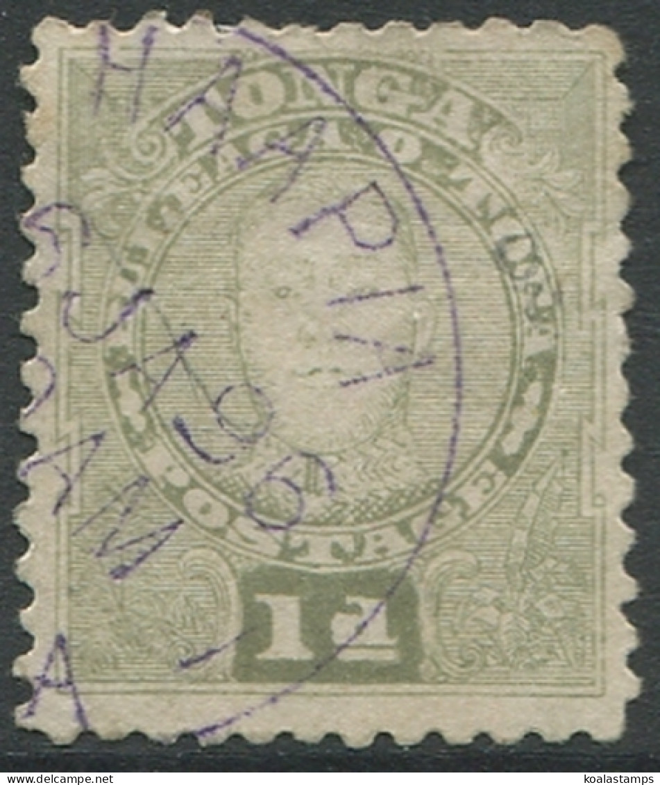 Tonga 1895 SG32 1d King George II Purple Cancel #3 FU - Tonga (1970-...)