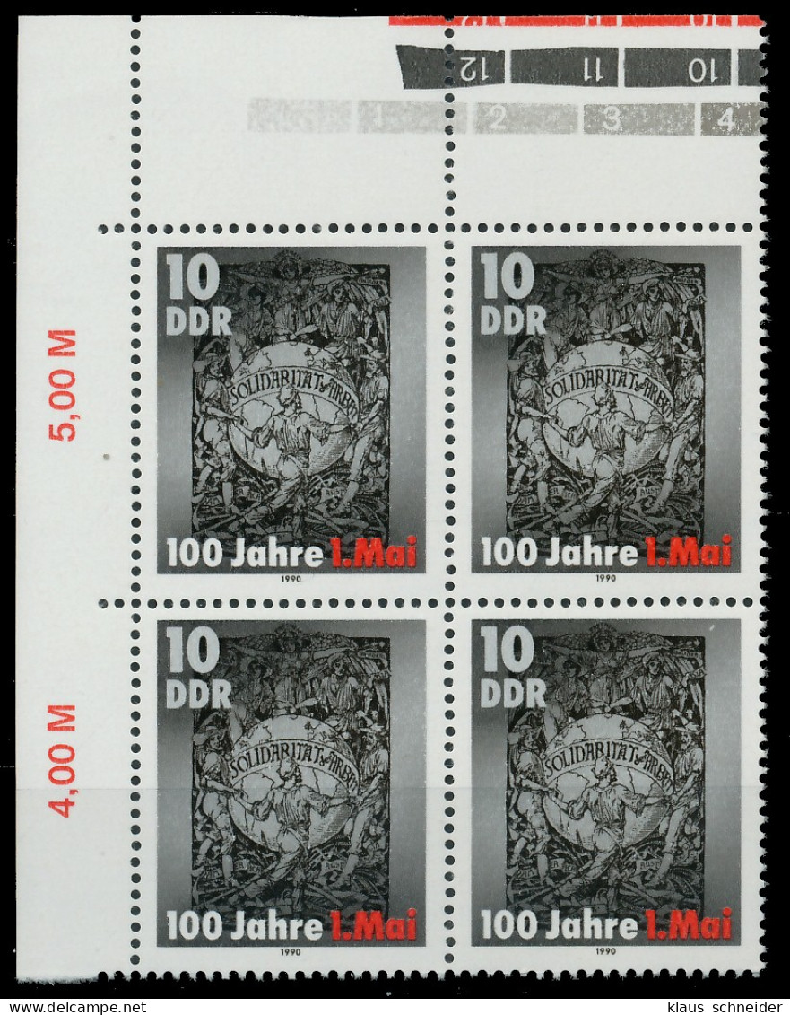 DDR 1990 Nr 3322 Postfrisch VIERERBLOCK ECKE-OLI X04B43A - Unused Stamps