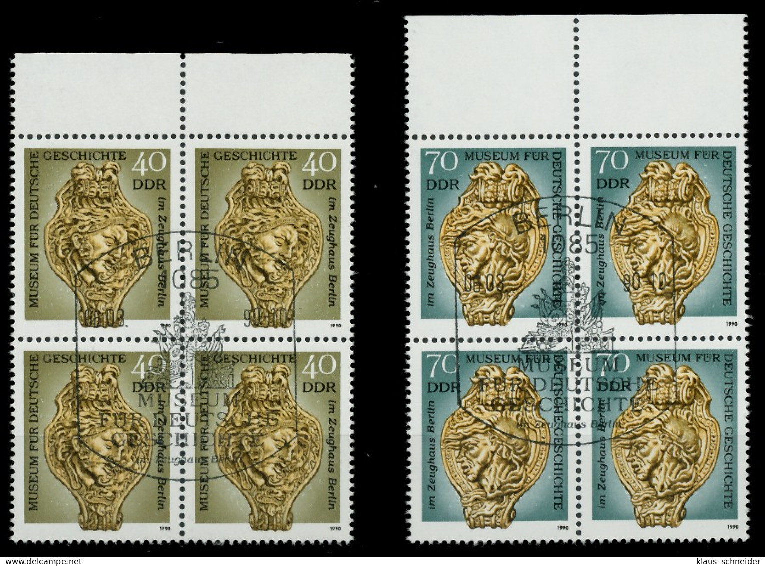 DDR 1990 Nr 3318-3319 ESST Zentrisch Gestempelt VIERERBLOCK X04B62A - Used Stamps