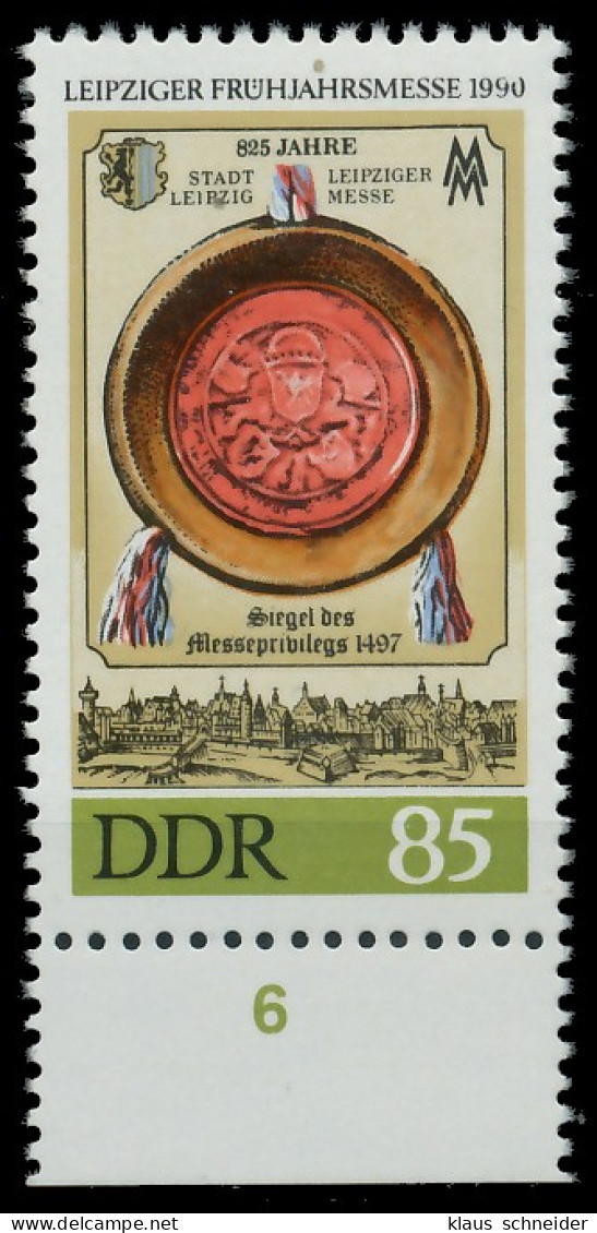 DDR 1990 Nr 3317 Postfrisch URA X04B6F2 - Nuovi