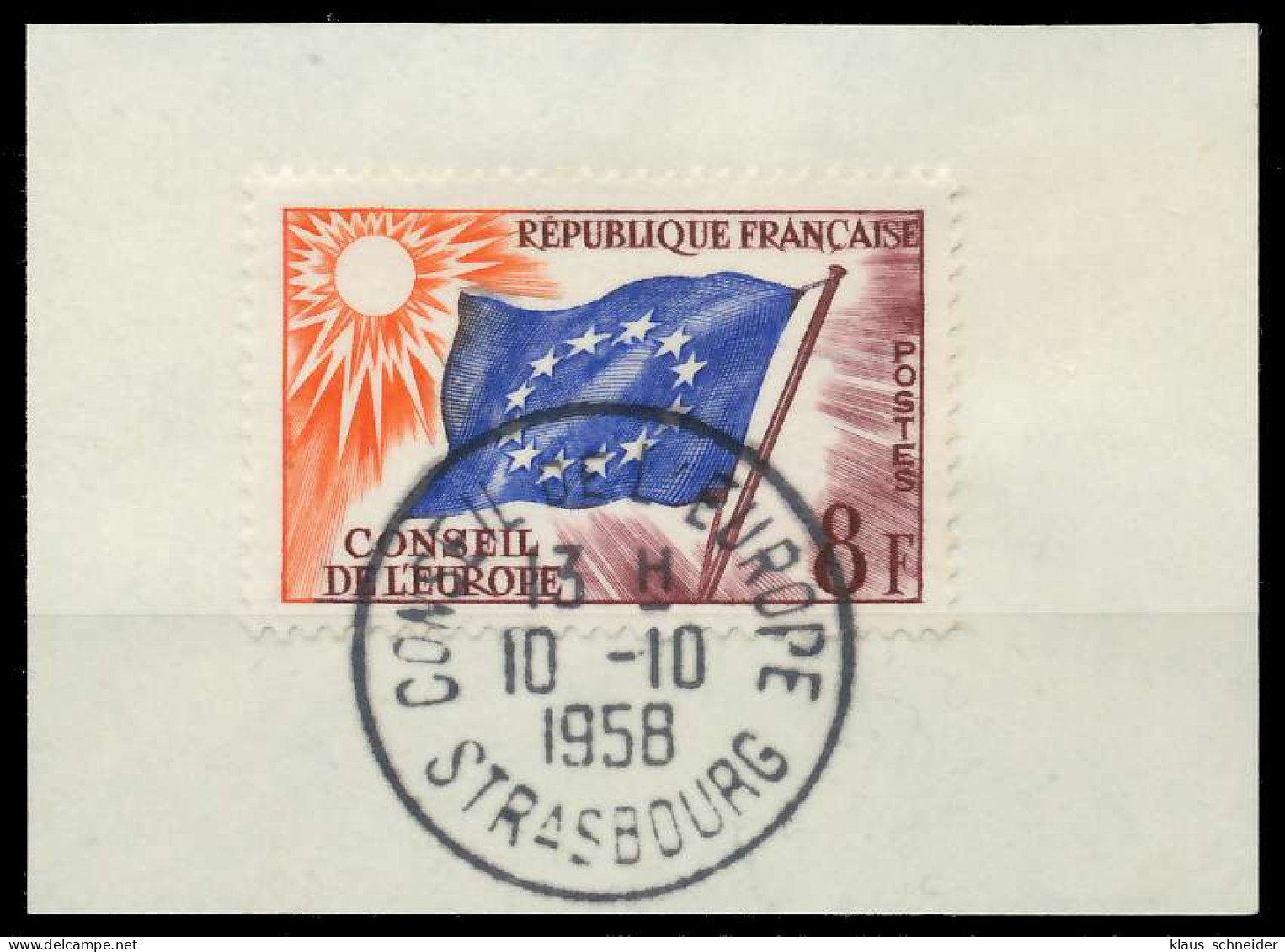 FRANKREICH DIENSTMARKEN EUROPARAT Nr 2 Zentrisch Gestempelt X05B242 - Used