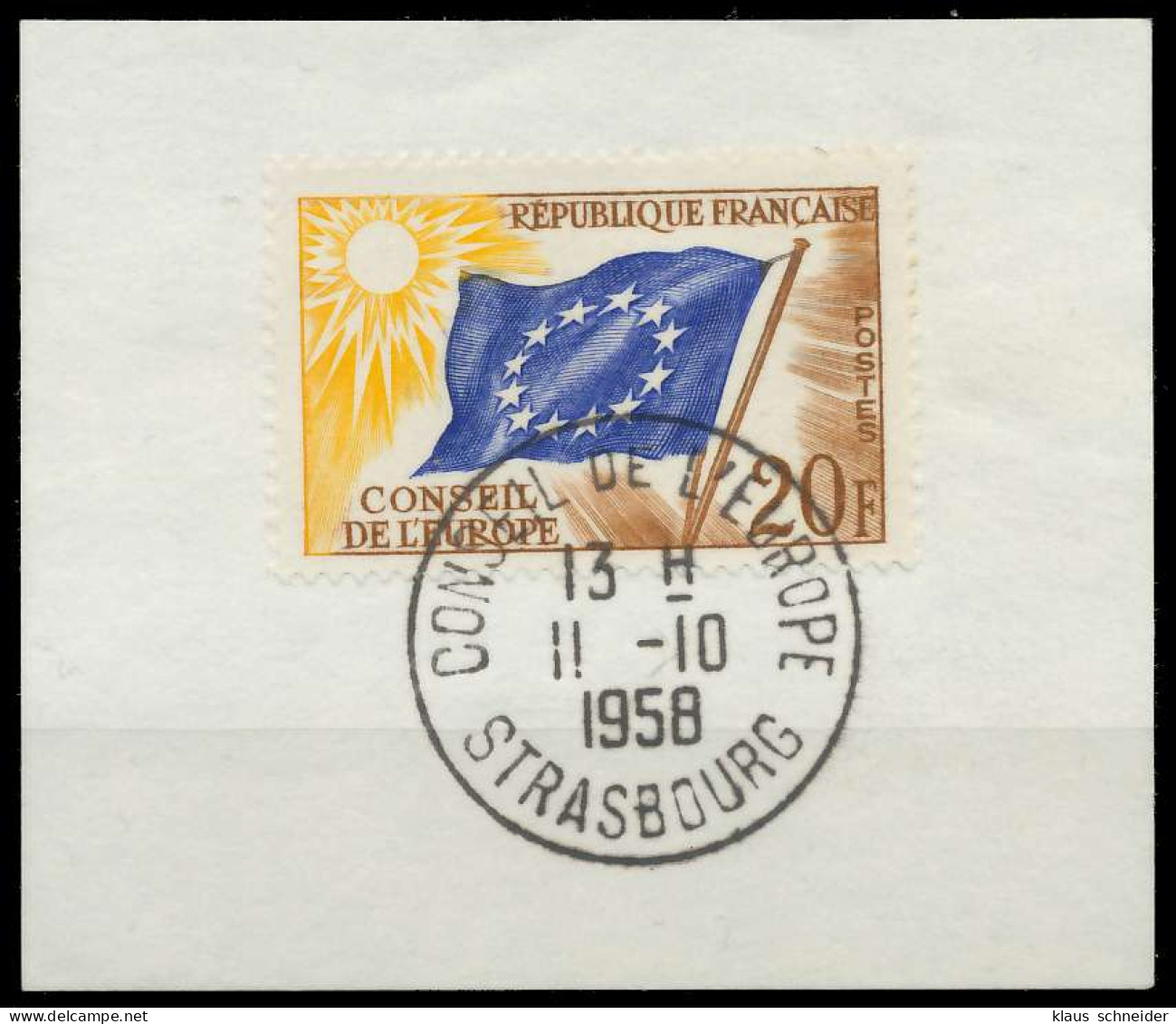 FRANKREICH DIENSTMARKEN EUROPARAT Nr 3 Zentrisch Gestempelt X05B252 - Used