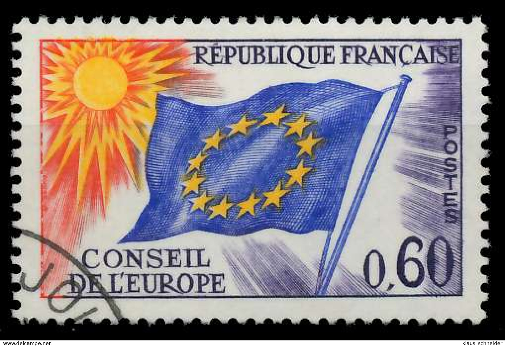 FRANKREICH DIENSTMARKEN EUROPARAT Nr 12 Gestempelt X05B35E - Used