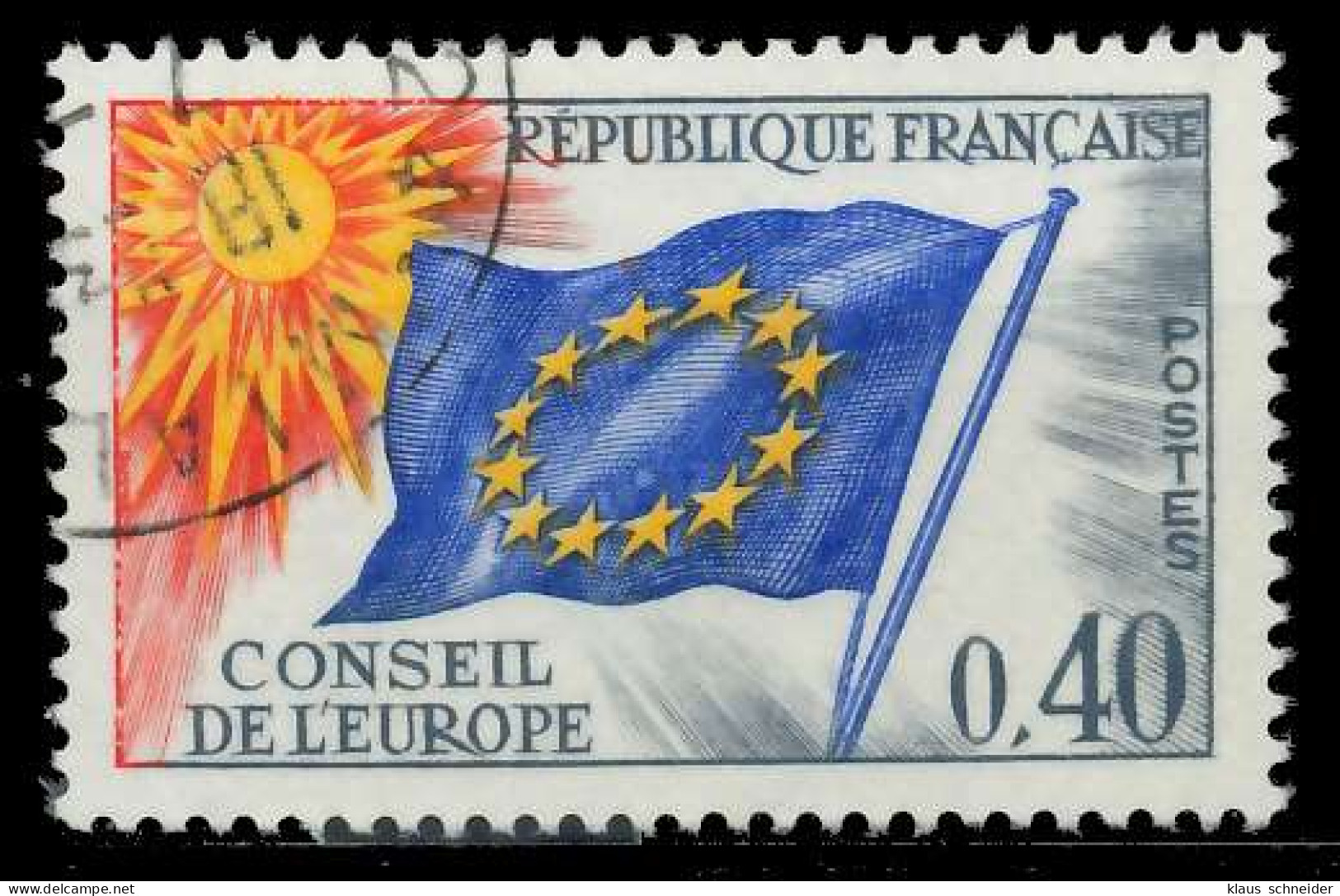 FRANKREICH DIENSTMARKEN EUROPARAT Nr 13 Gestempelt X05B3AA - Used