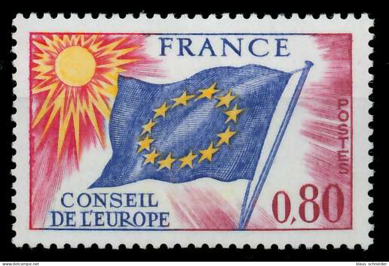 FRANKREICH DIENSTMARKEN EUROPARAT Nr 17 Postfrisch SADFC52 - Mint/Hinged