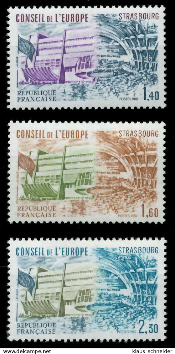FRANKREICH DIENSTMARKEN EUROPARAT Nr 27-29 Postfrisch SADFE16 - Mint/Hinged