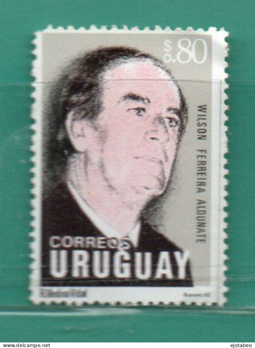 803a URUGUAY 1993 YT 1428 Mint-Algo De óxido-Homenaje A Wilson Ferreira AldunateTT: Política - Uruguay