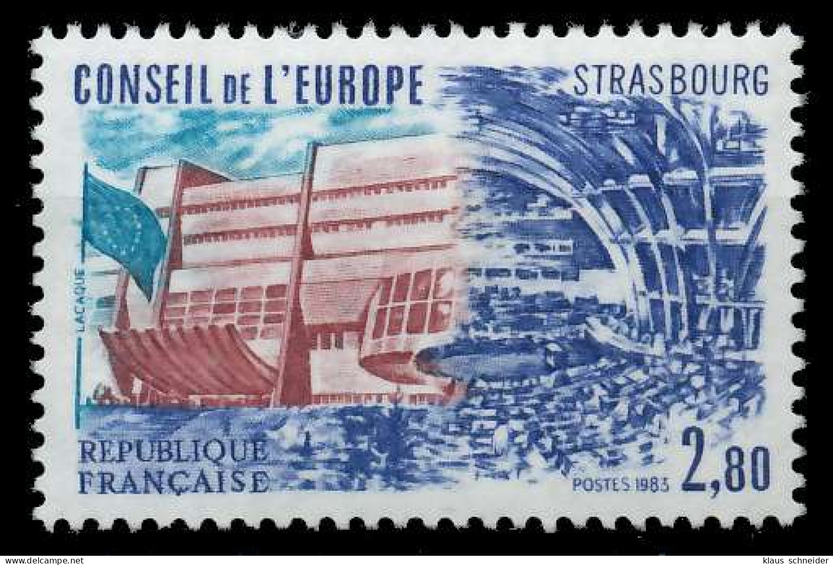 FRANKREICH DIENSTMARKEN EUROPARAT Nr 33 Postfrisch SAE3E82 - Mint/Hinged