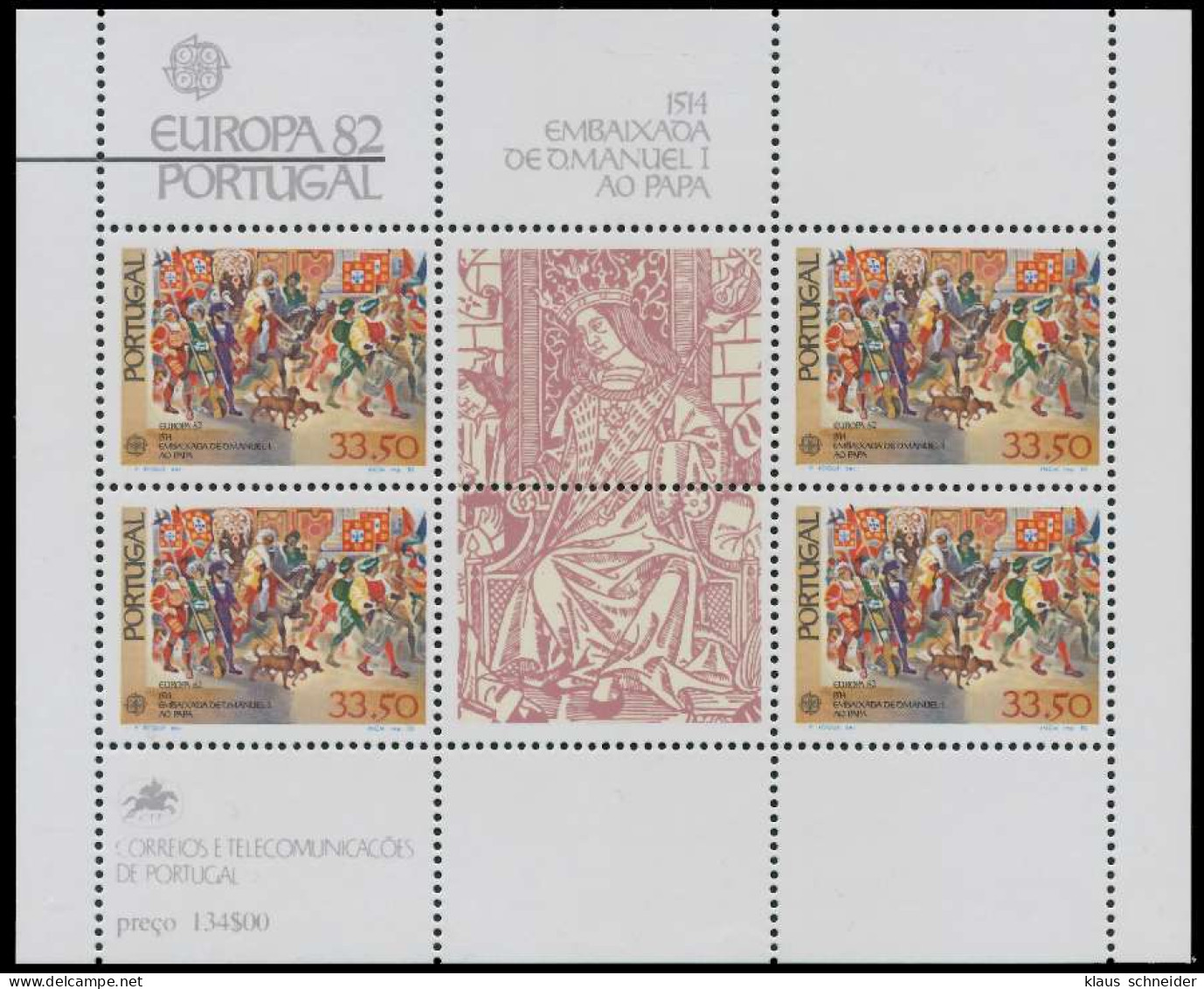 PORTUGAL Block 35 Postfrisch X0717F6 - Blocks & Sheetlets