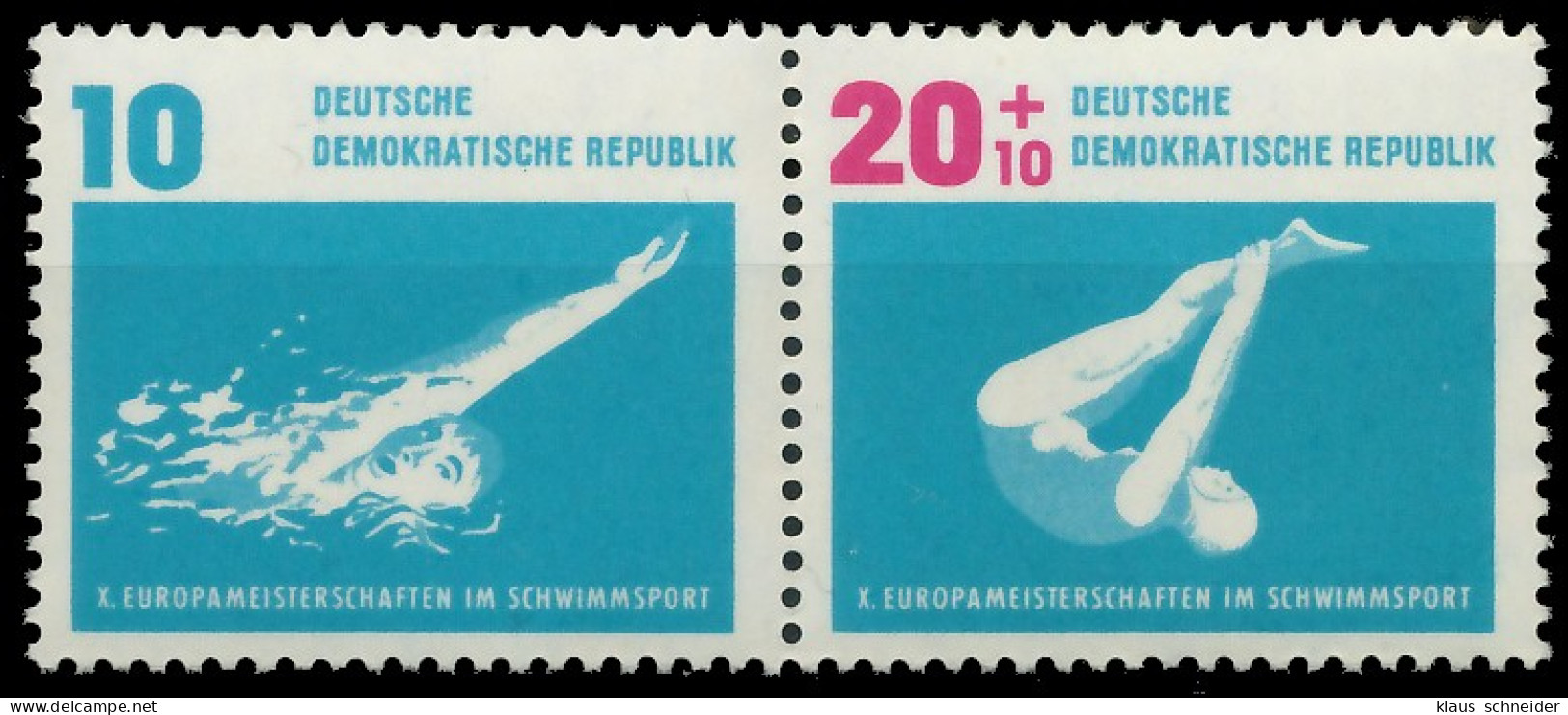 DDR ZUSAMMENDRUCK Nr WZd50 Postfrisch WAAGR PAAR SBA61AE - Se-Tenant