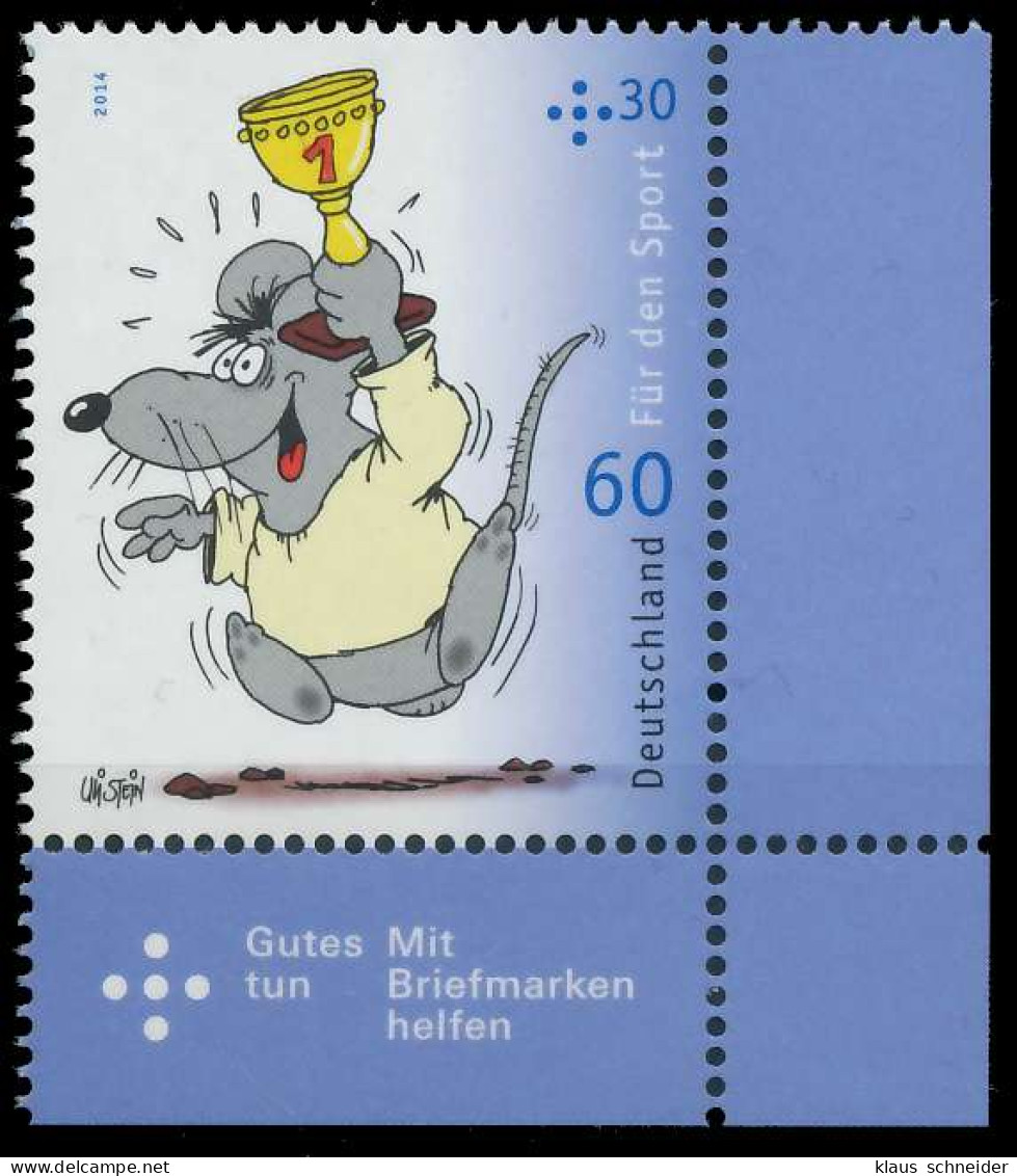BRD BUND 2014 Nr 3075 Postfrisch ECKE-URE X33B0AE - Unused Stamps