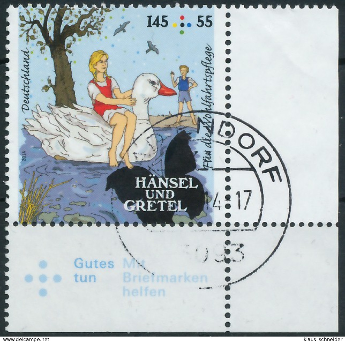 BRD BUND 2014 Nr 3058 Zentrisch Gestempelt ECKE-URE X33B236 - Used Stamps