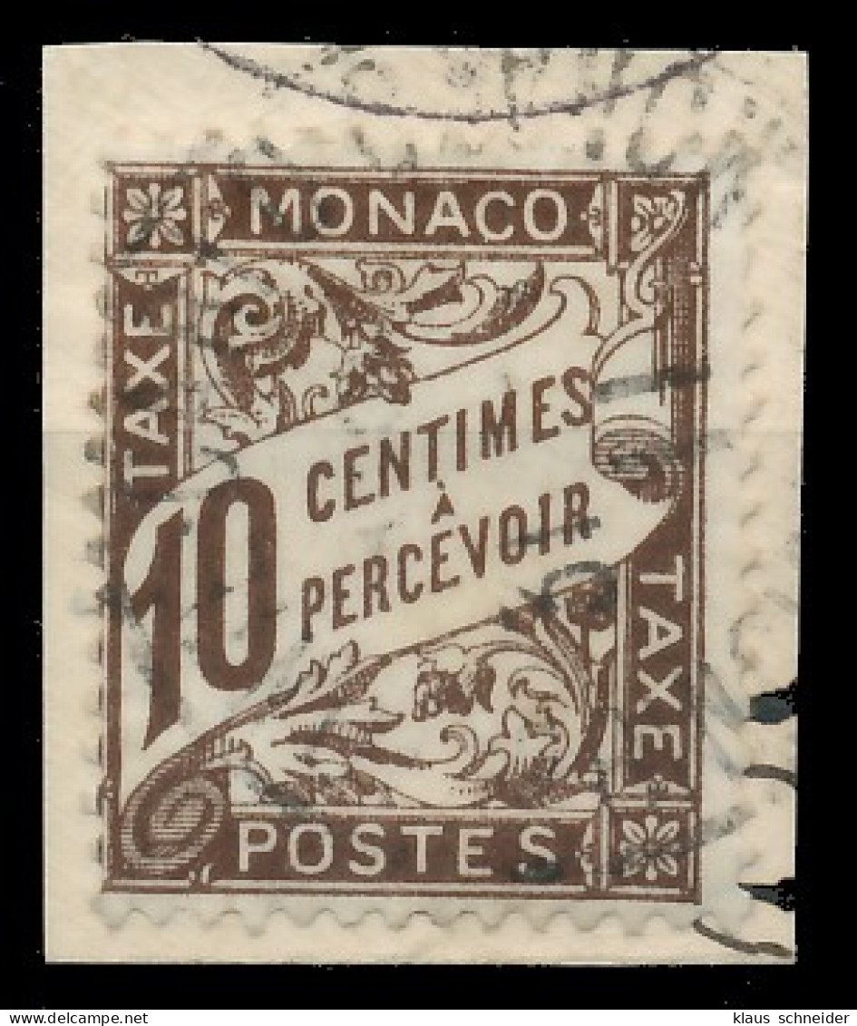 MONACO PORTOMARKEN Nr 7 Gestempelt Briefstück X3BA47A - Taxe