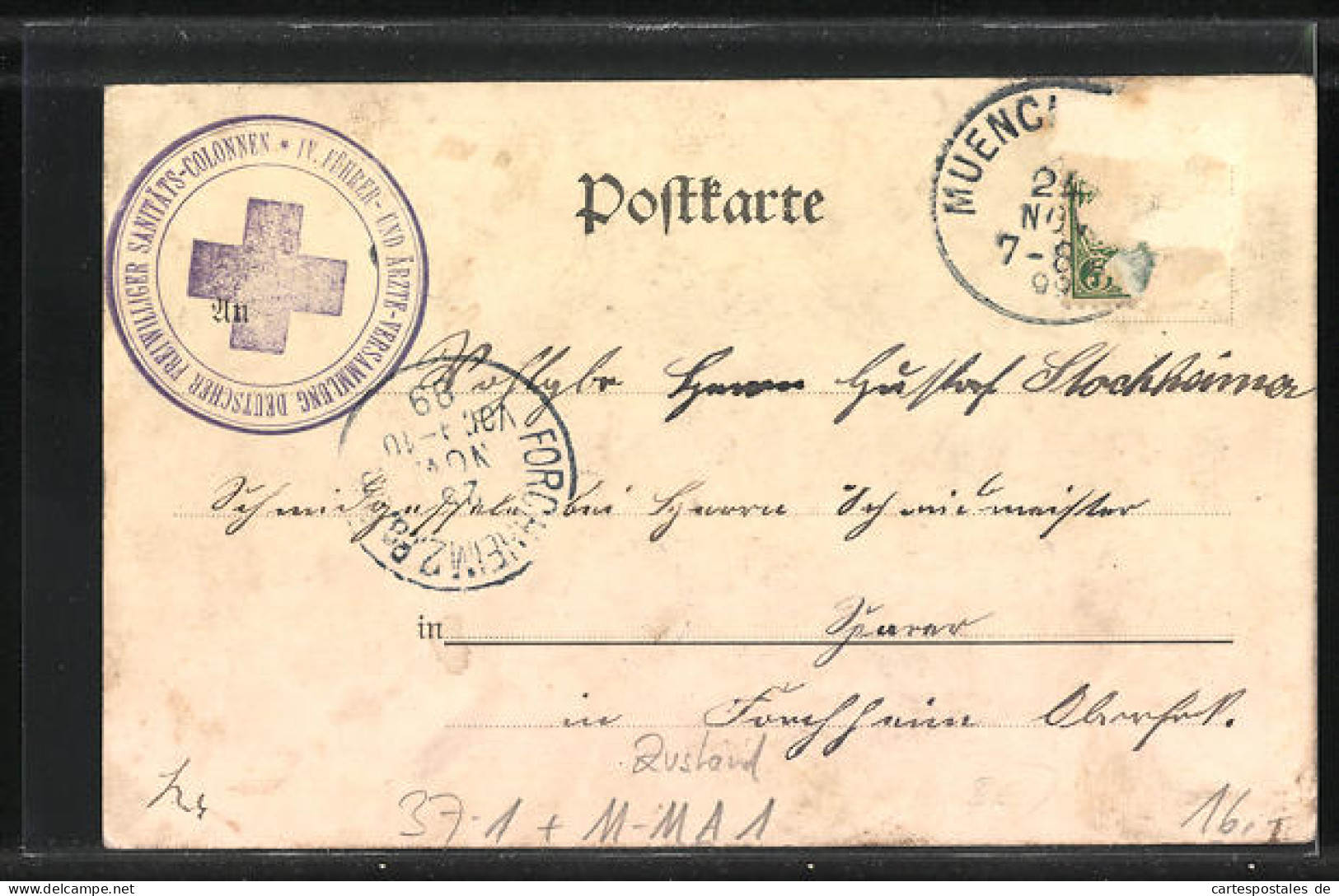 AK München, IV. Führer- Und Ärzte-Versammlung Deutscher Freiwilliger Sanitätsvolonnen Vom Roten Kreuz 1899  - Croix-Rouge