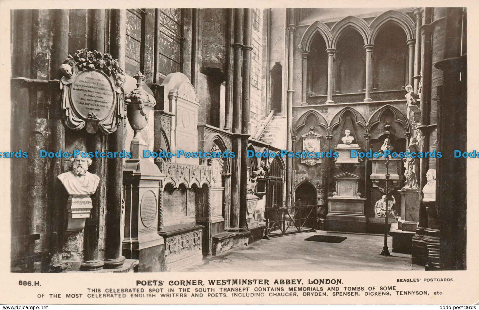 R057925 Poets Corner. Westminster Abbey. London. Beagles. RP - Autres & Non Classés