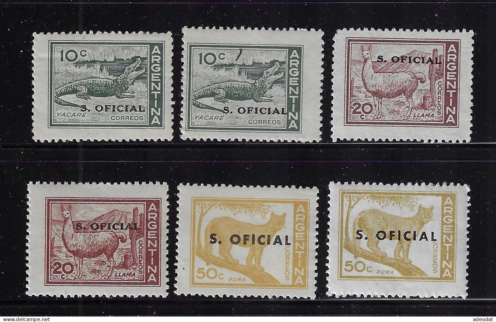 ARGENTINA 1960  OFFICIAL STAMPS  SCOTT #O113-O115  MH - Unused Stamps