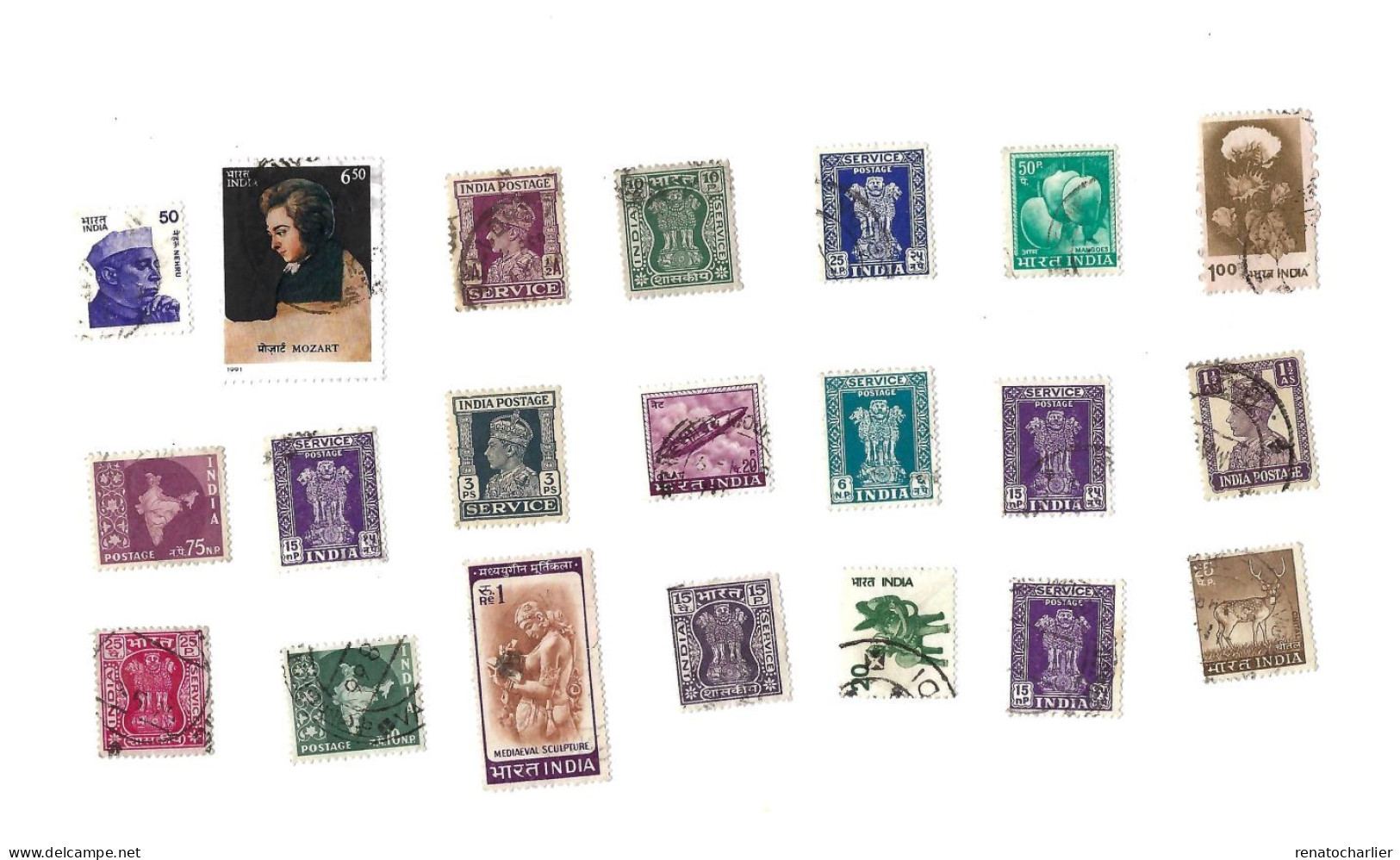 Collection De 60 Timbres Oblitérés. - Collections, Lots & Series