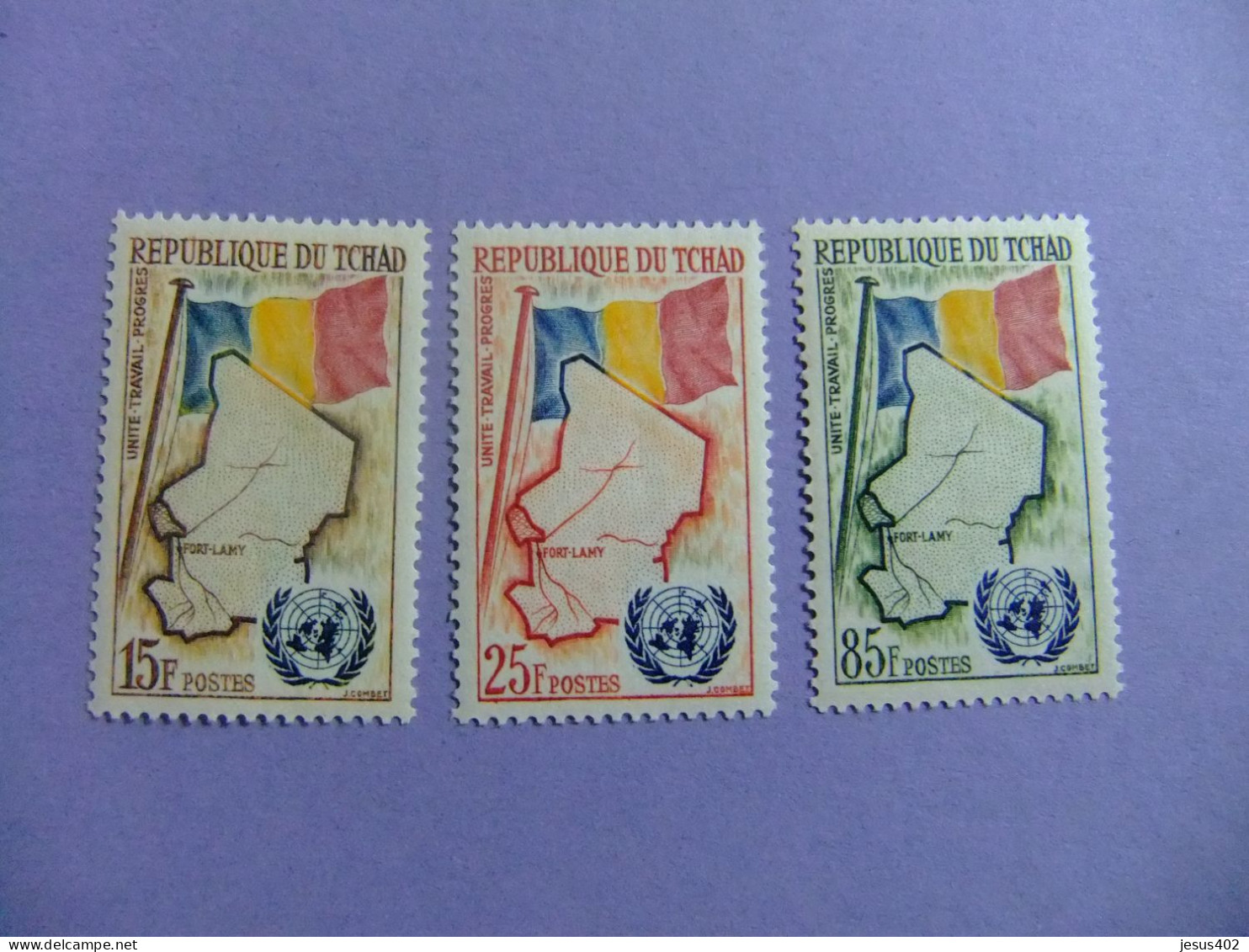 55 REPUBLIQUE TCHAD - CHAD 1961 / INGRESO En ONU / YVERT 63 / 65 MNH - ONU