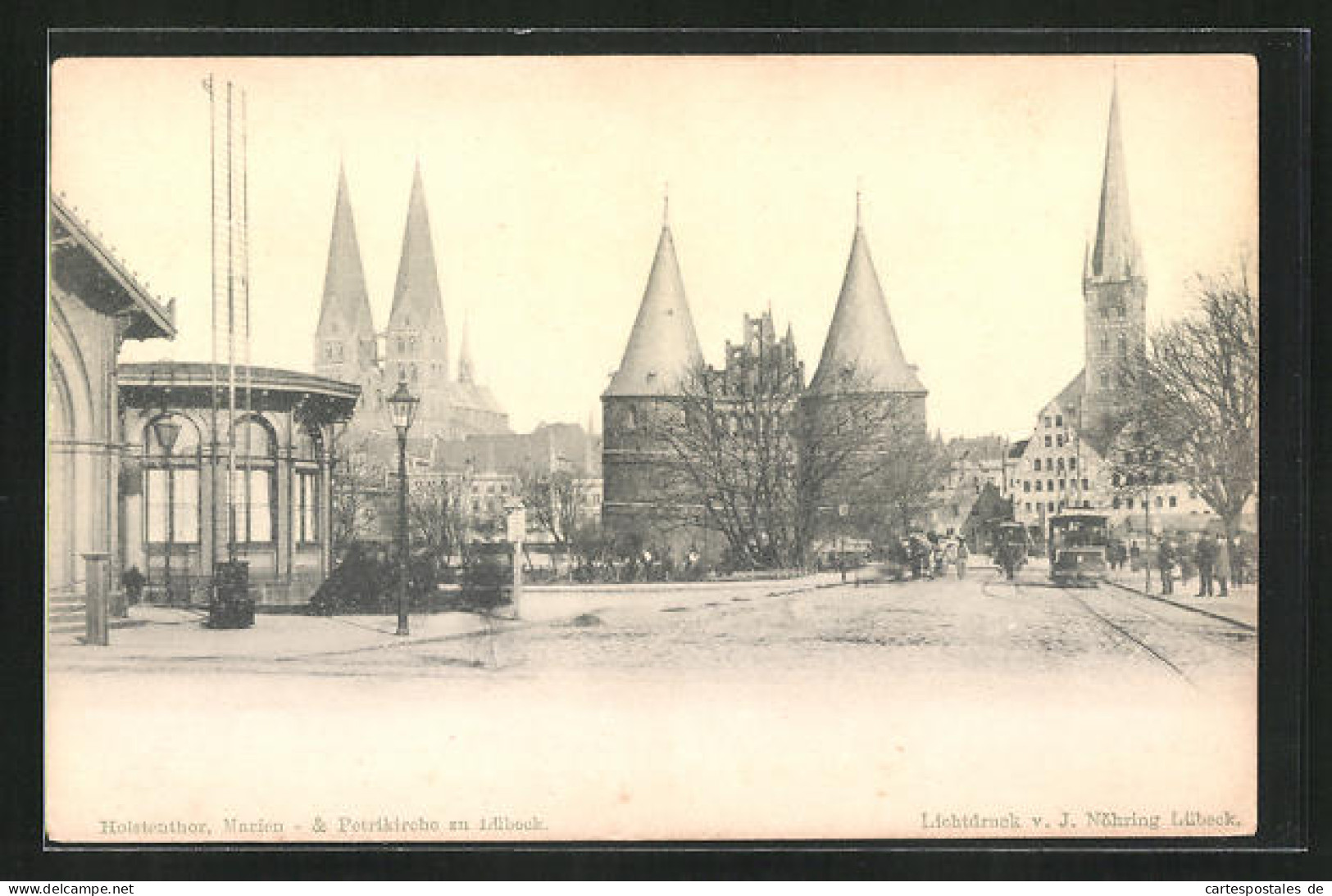 AK Lübeck, Holstentor Mit Marien- & Petrikirche  - Luebeck