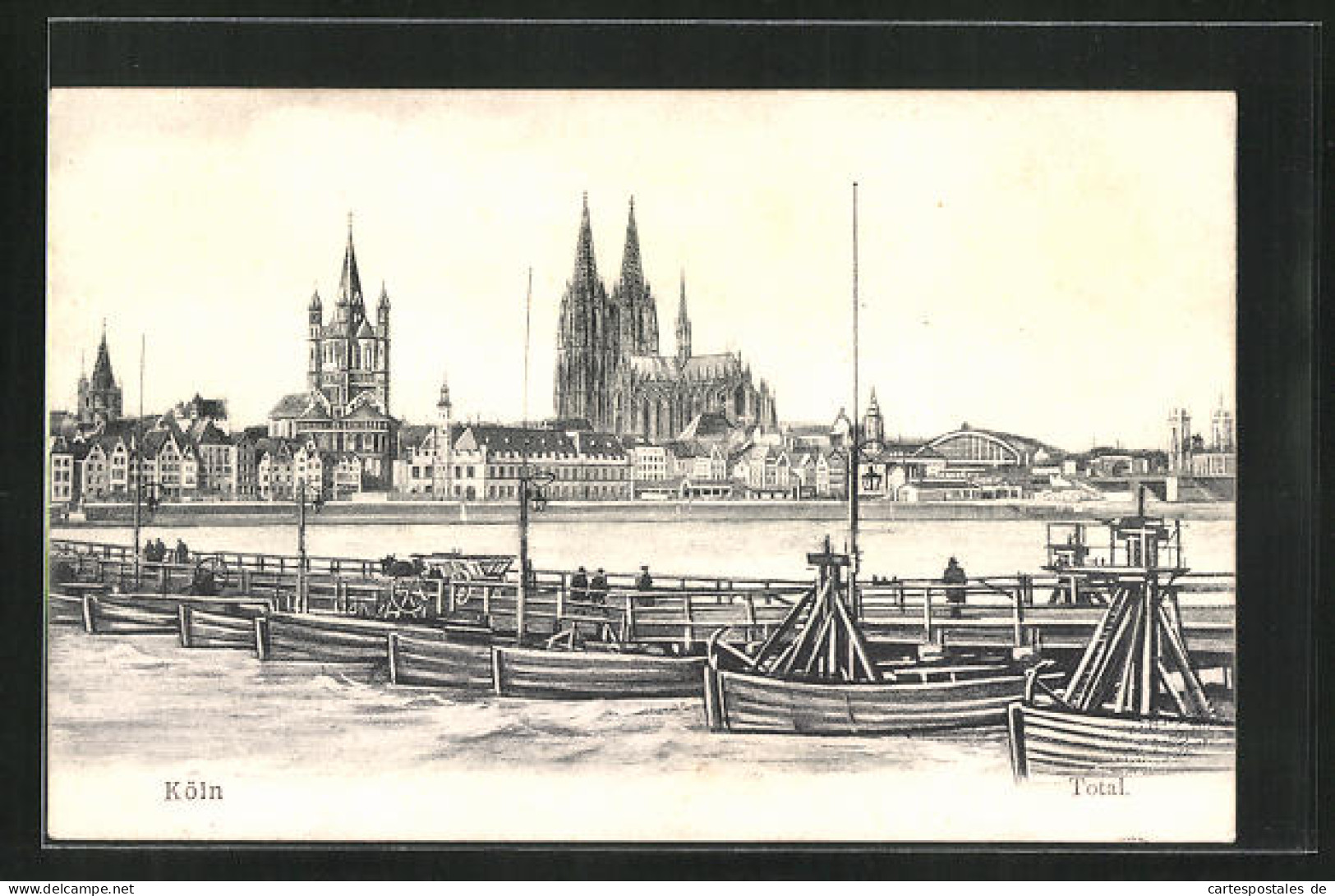 Künstler-AK Köln, Totalansicht  - Köln