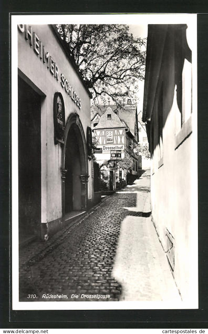 AK Rüdesheim, Drosselgasse Mit Gasthaus Drosselhof  - Ruedesheim A. Rh.