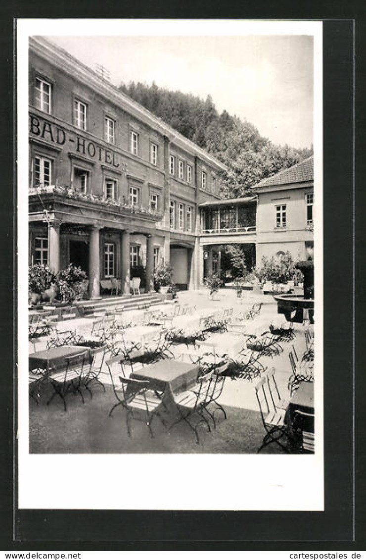 AK Bad Teinach, Kurhaus Und Bad-Hotel, Cafe-Terrasse  - Bad Teinach
