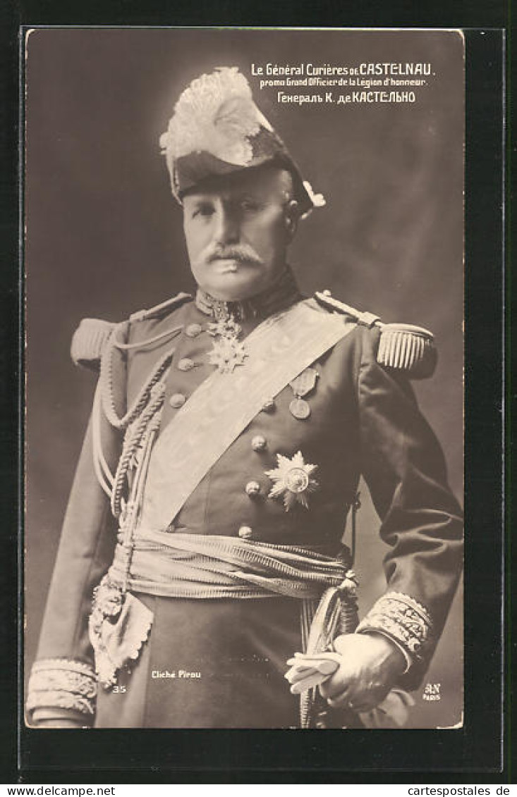 AK Heerführer, Le Général Curiéres De Castelnau, Promu Grand Officier De La Légion D`honneur  - War 1914-18