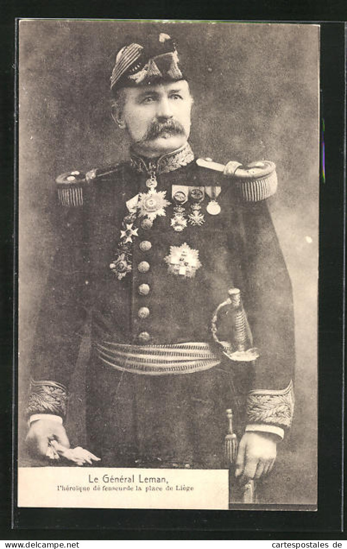 AK Heerführer, Le Général Leman, L`héroique Dé Denseurde La Place De Liége  - War 1914-18