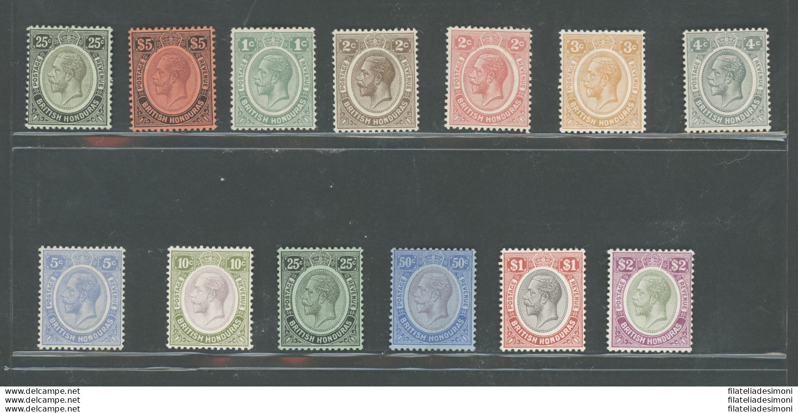 1922-33 BRITISH HONDURAS, Stanley Gibbons N. 124-37 - Serie Di 13 Valori - MH* - Otros & Sin Clasificación
