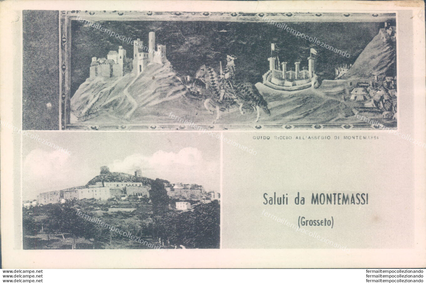A1204 Cartolina Saluti Da Montemassi Provincia Di Grosseto - Grosseto