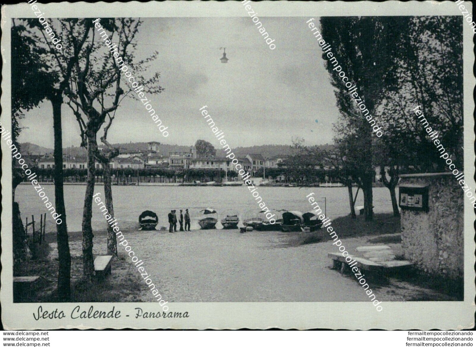 Bu139 Cartolina Sesto Calende Panorama Provincia Di Varese Lombardia - Varese