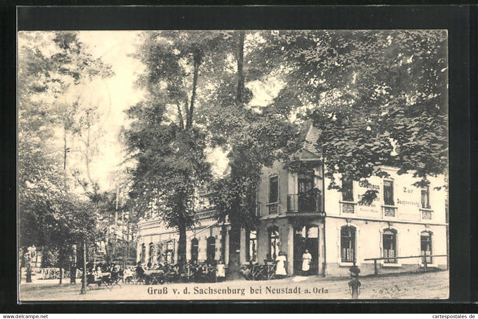 AK Neustadt /Orla, Gasthaus Zur Sachsenburg  - Neustadt / Orla