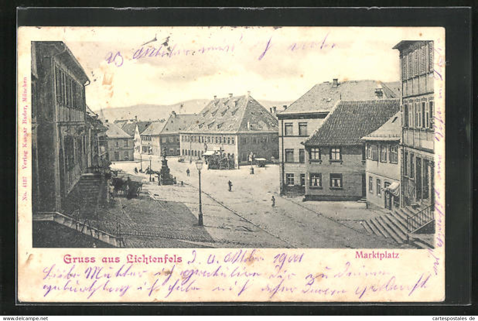 AK Lichtenfels, Marktplatz Mit Denkmal  - Lichtenfels